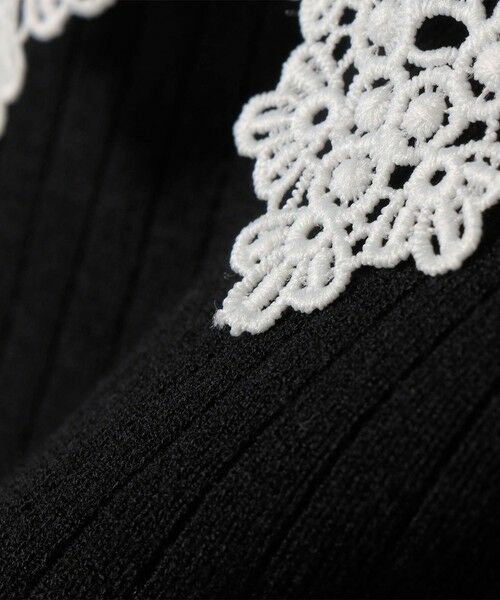 SHIPS / シップス ニット・セーター | 《予約》SHIPS any:〈手洗い可能〉2WAY レース カラー リブ ニット プルオーバー | 詳細30