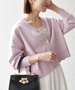 SHIPS / シップス カーディガン・ボレロ | 《予約》SHIPS any:〈手洗い可能〉 Vネック ルーズ ショート ニット カーディガン