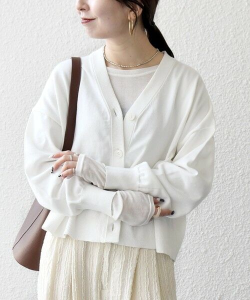 SHIPS / シップス カーディガン・ボレロ | 《予約》SHIPS any:〈手洗い可能〉 Vネック ルーズ ショート ニット カーディガン | 詳細6