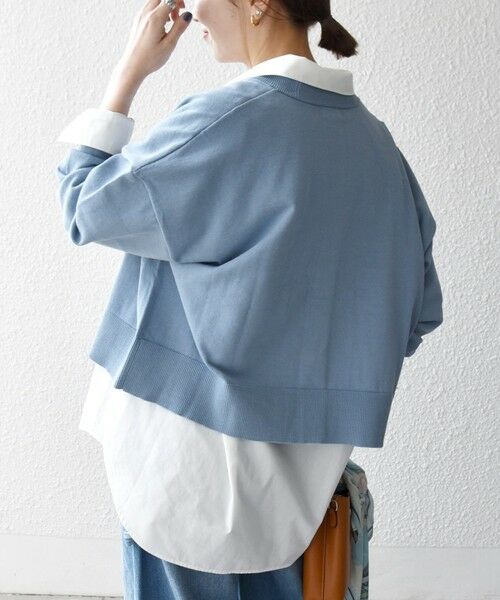 SHIPS / シップス カーディガン・ボレロ | 《予約》SHIPS any:〈手洗い可能〉 Vネック ルーズ ショート ニット カーディガン | 詳細16