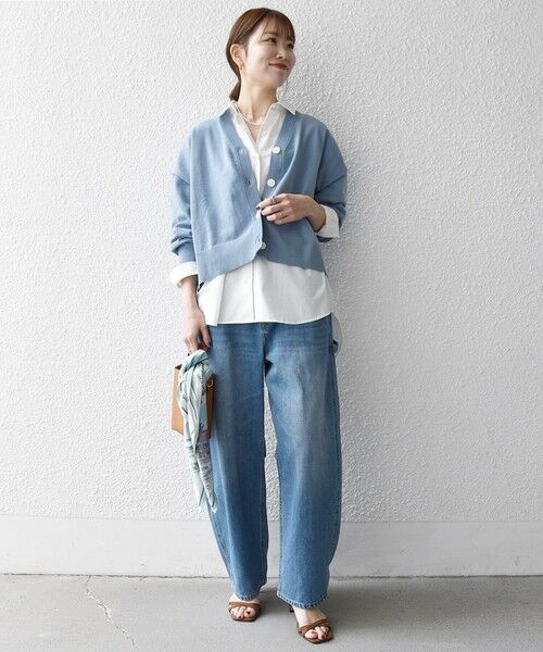 SHIPS / シップス カーディガン・ボレロ | 《予約》SHIPS any:〈手洗い可能〉 Vネック ルーズ ショート ニット カーディガン | 詳細11