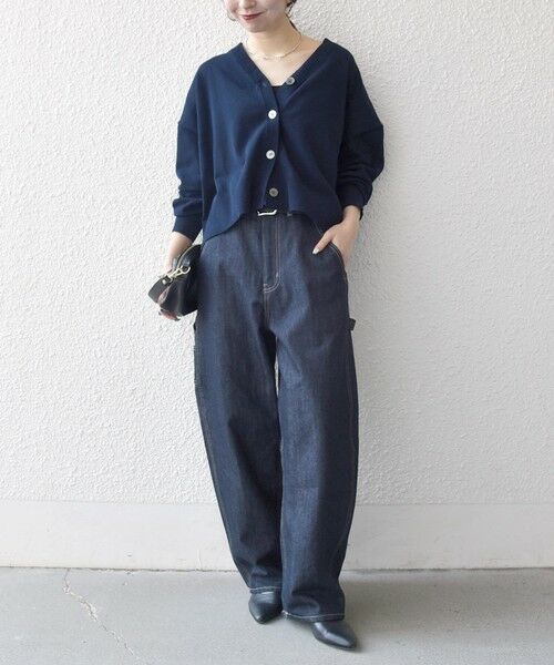 SHIPS / シップス カーディガン・ボレロ | 《予約》SHIPS any:〈手洗い可能〉 Vネック ルーズ ショート ニット カーディガン | 詳細23