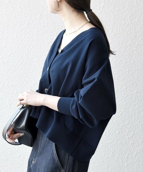 SHIPS / シップス カーディガン・ボレロ | 《予約》SHIPS any:〈手洗い可能〉 Vネック ルーズ ショート ニット カーディガン | 詳細29