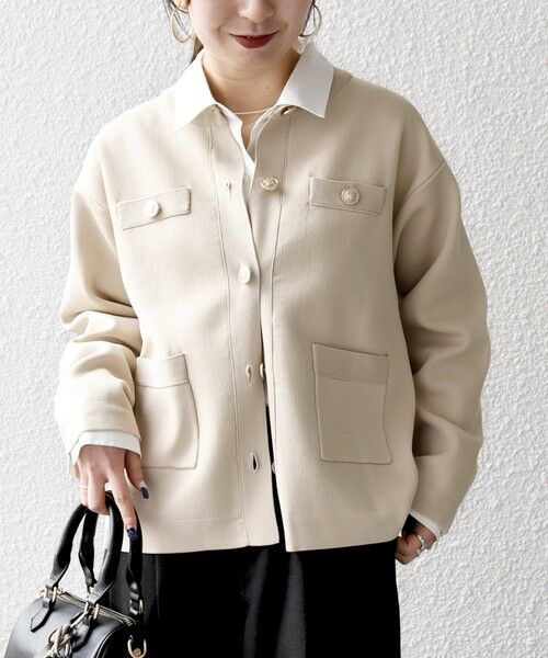 SHIPS / シップス カーディガン・ボレロ | 《予約》SHIPS any:〈手洗い可能〉クルーネック ニット ジャケット カーディガン | 詳細3