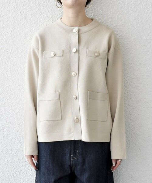 SHIPS / シップス カーディガン・ボレロ | 《予約》SHIPS any:〈手洗い可能〉クルーネック ニット ジャケット カーディガン | 詳細16