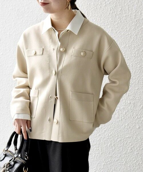 SHIPS / シップス カーディガン・ボレロ | 《予約》SHIPS any:〈手洗い可能〉クルーネック ニット ジャケット カーディガン | 詳細4