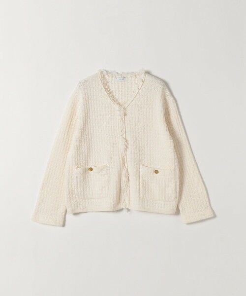 SHIPS / シップス カーディガン・ボレロ | 《予約》SHIPS any:〈手洗い可能〉フリンジ Vネック カーディガン ジャケット | 詳細10