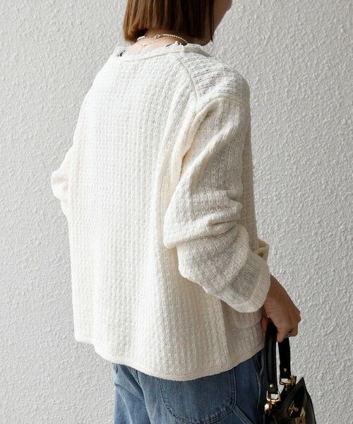 SHIPS / シップス カーディガン・ボレロ | 《予約》SHIPS any:〈手洗い可能〉フリンジ Vネック カーディガン ジャケット | 詳細5