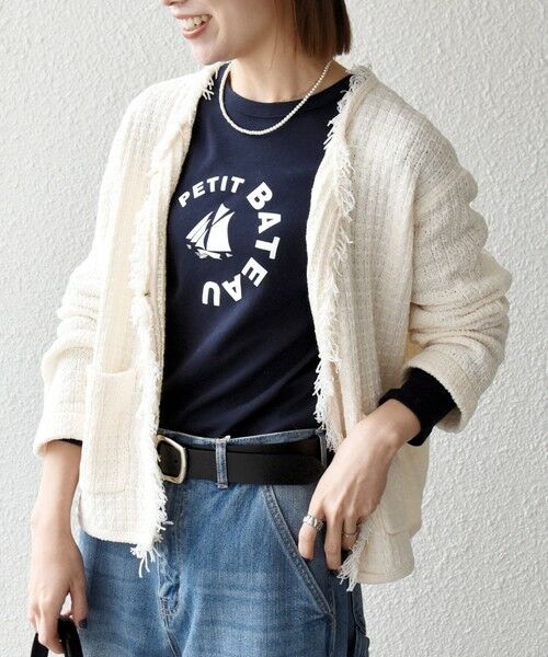 SHIPS / シップス カーディガン・ボレロ | 《予約》SHIPS any:〈手洗い可能〉フリンジ Vネック カーディガン ジャケット | 詳細8