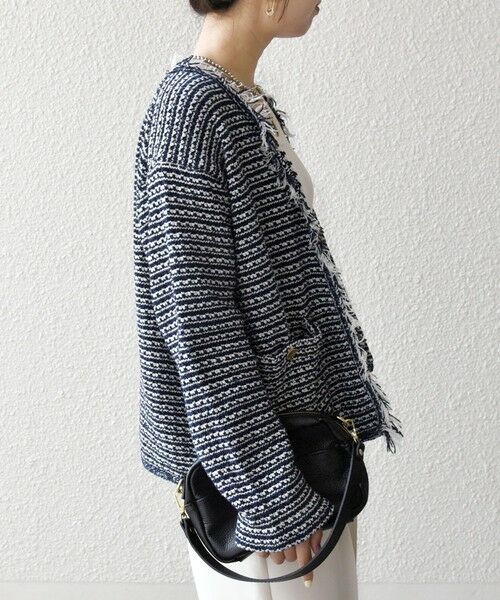 SHIPS / シップス カーディガン・ボレロ | 《予約》SHIPS any:〈手洗い可能〉フリンジ Vネック カーディガン ジャケット | 詳細16