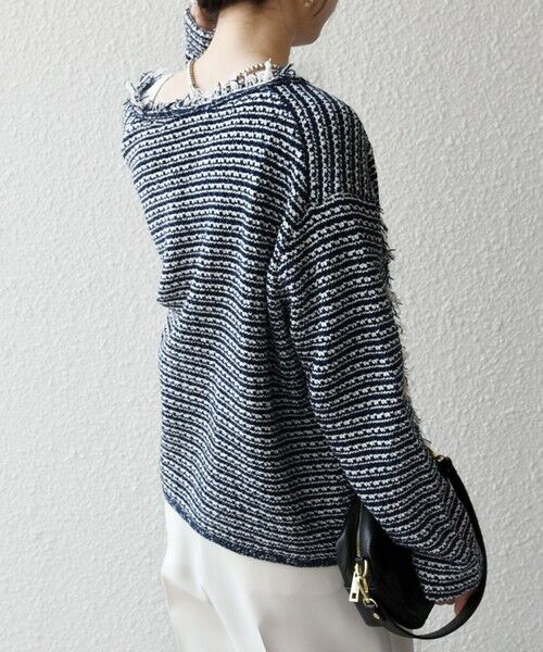 SHIPS / シップス カーディガン・ボレロ | 《予約》SHIPS any:〈手洗い可能〉フリンジ Vネック カーディガン ジャケット | 詳細17