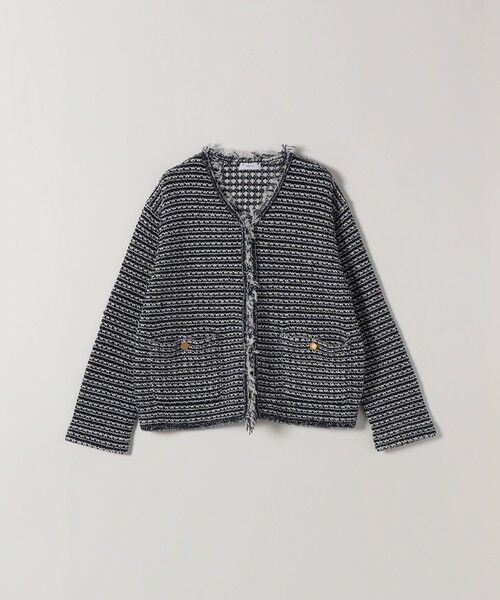 SHIPS / シップス カーディガン・ボレロ | 《予約》SHIPS any:〈手洗い可能〉フリンジ Vネック カーディガン ジャケット | 詳細21