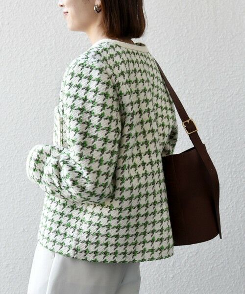 SHIPS / シップス ノーカラージャケット | 《予約》SHIPS any: ツイード  パイピング ノーカラー ジャケット | 詳細17