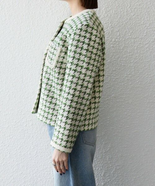 SHIPS / シップス ノーカラージャケット | 《予約》SHIPS any: ツイード  パイピング ノーカラー ジャケット | 詳細23