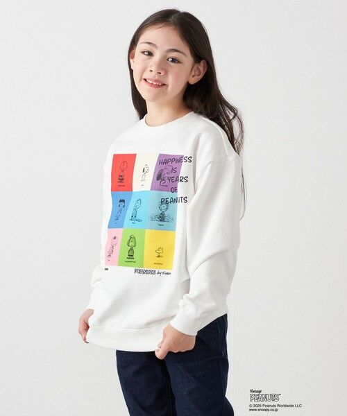 SHIPS / シップス スウェット | SHIPS any: SNOOPY コラボ 75th ブロック グラフィック プリント スウェット <KIDS> | 詳細4