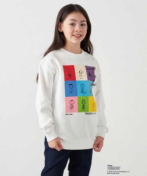 SHIPS / シップス スウェット | SHIPS any: SNOOPY コラボ 75th ブロック グラフィック プリント スウェット <KIDS> | 詳細5