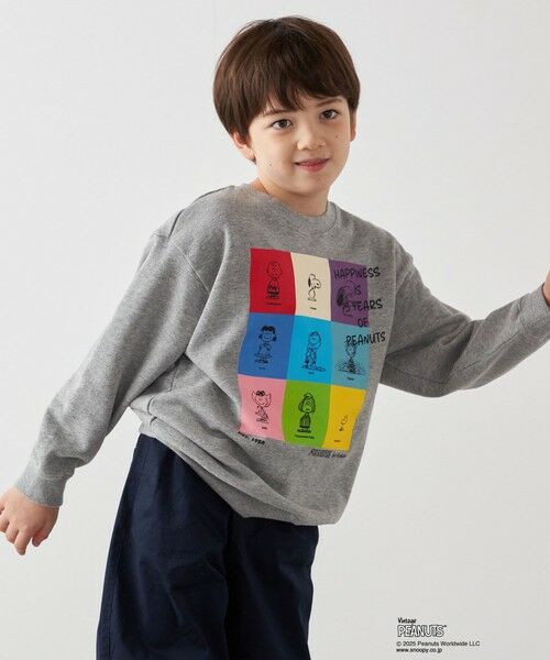 SHIPS / シップス スウェット | SHIPS any: SNOOPY コラボ 75th ブロック グラフィック プリント スウェット <KIDS> | 詳細12