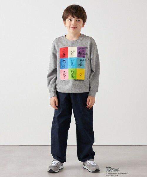 SHIPS / シップス スウェット | SHIPS any: SNOOPY コラボ 75th ブロック グラフィック プリント スウェット <KIDS> | 詳細8