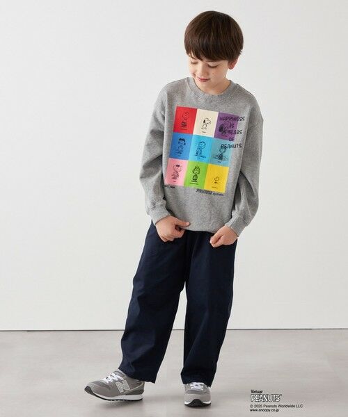 SHIPS / シップス スウェット | SHIPS any: SNOOPY コラボ 75th ブロック グラフィック プリント スウェット <KIDS> | 詳細9