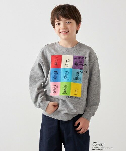 SHIPS / シップス スウェット | SHIPS any: SNOOPY コラボ 75th ブロック グラフィック プリント スウェット <KIDS> | 詳細10