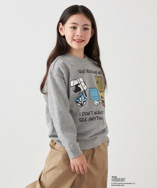 SHIPS / シップス スウェット | SHIPS any: SNOOPY コラボ NOT THERE グラフィック プリント スウェット <KIDS>(チャコールグレー)