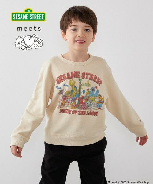 SHIPS / シップス スウェット | SESAME STREET meets FRUIT OF THE LOOM: プリント スウェット<KIDS>(ナチュラル)