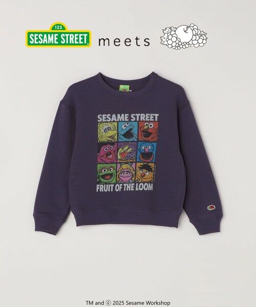 SHIPS / シップス スウェット | SESAME STREET meets FRUIT OF THE LOOM: ブロック プリント スウェット<KIDS> | 詳細13