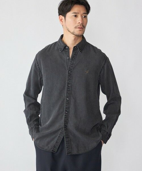 SHIPS / シップス シャツ・ブラウス | 【WEB限定】SHIPS:〈手洗い可能〉リヨセル エア ボタンダウン デニムライク シャツ（ブラック）