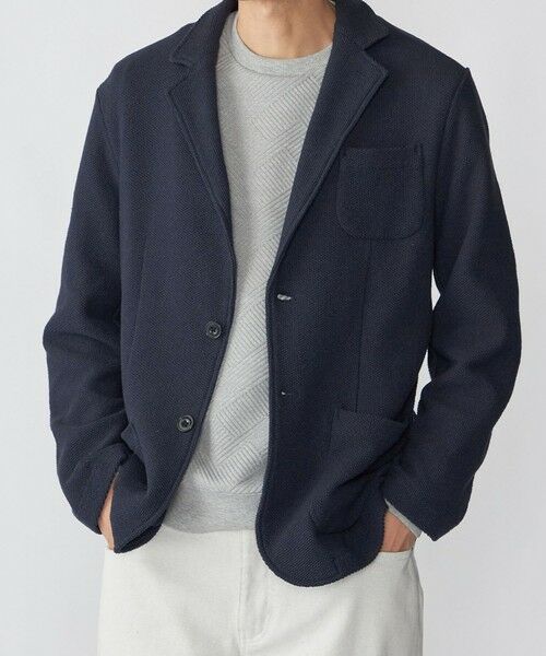 SHIPS / シップス テーラードジャケット | SHIPS: TEXBRID(R) カノコ ジャケット(ネイビー)