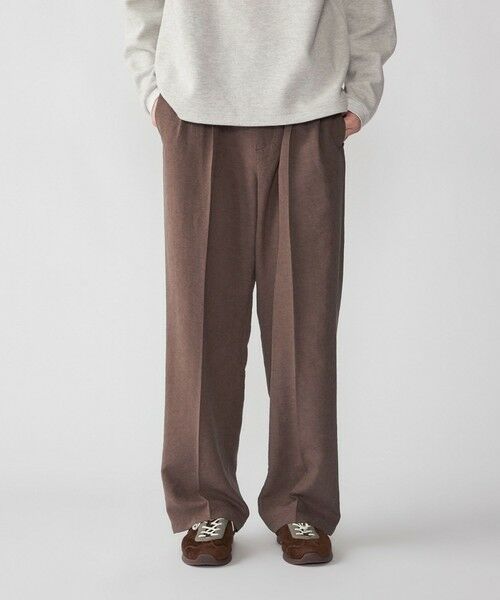 SHIPS / シップス スラックス・ドレスパンツ | City Ambient Products: ドレープ 2タック ワイド スラックス（ブラウン）