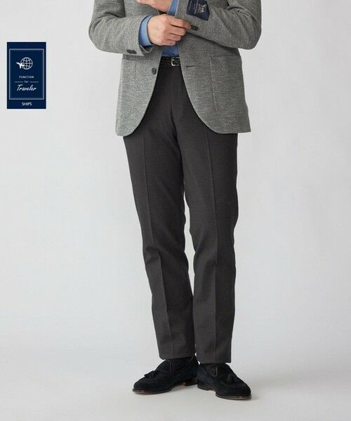 SHIPS / シップス スラックス・ドレスパンツ | SHIPS:〈FUNCTION/手洗い可能〉コットン ノープリーツ 4WAY ストレッチ スラックス(ダークグレー)