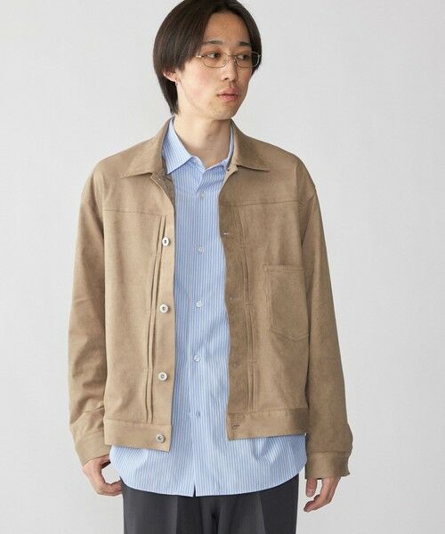 SHIPS / シップス その他アウター | City Ambient Products: テック フェイクスエード(ポリエステル) G-JACKET(ベージュ)
