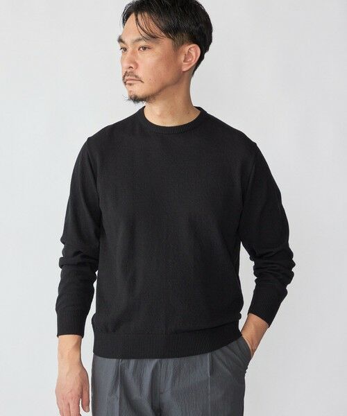 SHIPS / シップス ニット・セーター | SHIPS: 14ゲージ アムンゼン クルーネック ロングスリーブ ニット（ブラック）