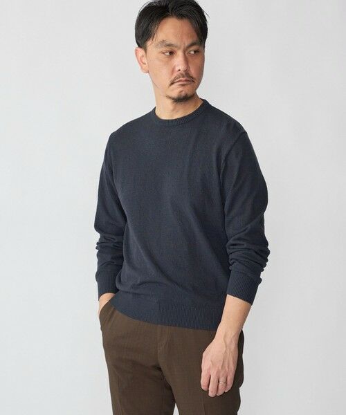 SHIPS / シップス ニット・セーター | SHIPS: 14ゲージ アムンゼン クルーネック ロングスリーブ ニット（ネイビー）