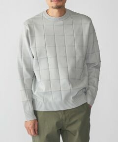 SHIPS / シップス ニット・セーター | SHIPS:〈手洗い可能〉アモッサ ブロックリンクス ロングスリーブ