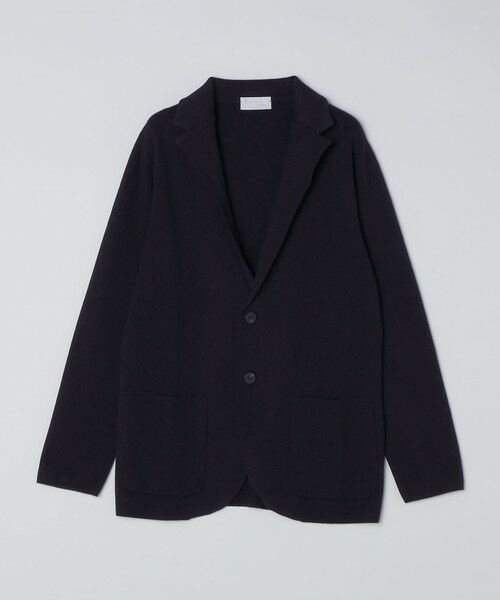 SHIPS / シップス テーラードジャケット | 【SHIPS別注】FLY3: コットン ニット ジャケット（ネイビー）