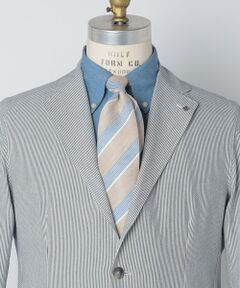 SHIPS / シップス ネクタイ | Errico Formicola: メランジ ヘアライン ストライプ ネクタイ