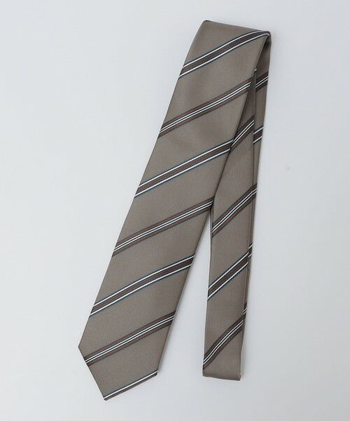 SHIPS / シップス ネクタイ | SHIPS: シルク レップ レジメンタル ネクタイ（ベージュ系）