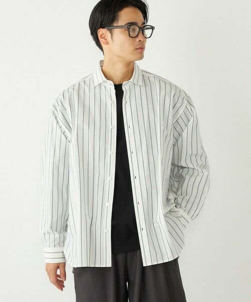 SHIPS / シップス シャツ・ブラウス | 《予約》SHIPS Colors:ストライプ リラックスフィット シャツ◆(ライトホワイト)