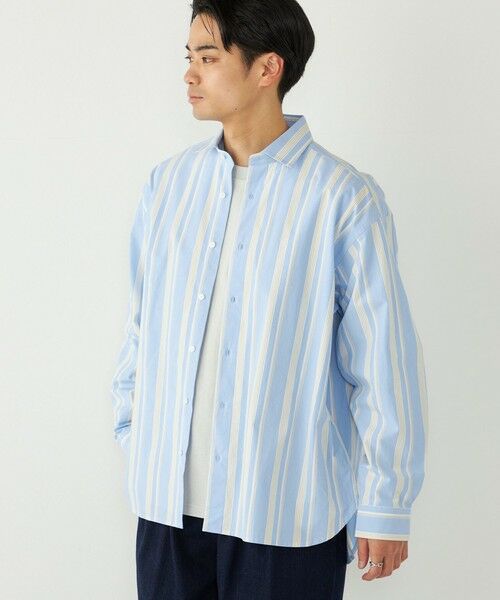 SHIPS / シップス シャツ・ブラウス | 《予約》SHIPS Colors:ストライプ リラックスフィット シャツ◆(ブルー)