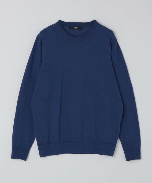 SHIPS / シップス ニット・セーター | SHIPS Colors:〈洗濯機可能〉14ゲージ 天竺 クルーネック ニット（ロイヤルブルー）