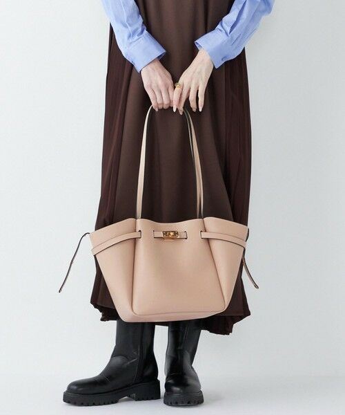 SHIPS / シップス トートバッグ | 《予約》SHIPS Colors:ベルト デザイン トートバッグ◆（ベージュ）