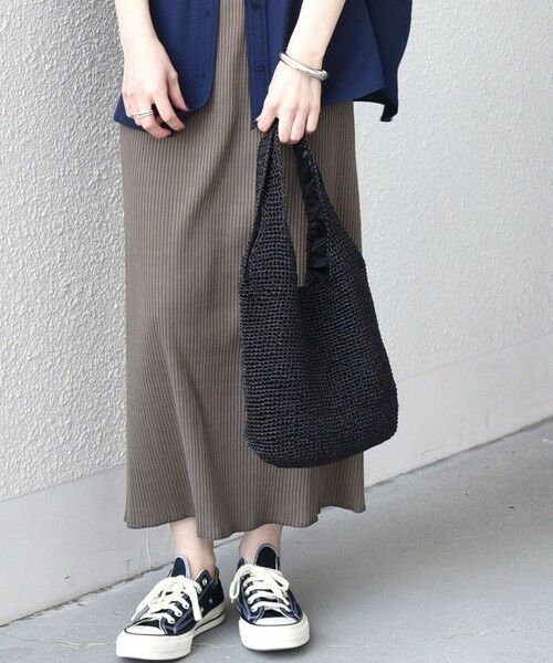 SHIPS / シップス かごバック | 《予約》SHIPS Colors:メタリック コード トートバッグ◆（ブラック）