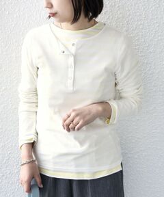 SHIPS / シップス Tシャツ | 《予約》SHIPS Colors:〈手洗い可能〉シアー ドライタッチ ヘンリーネック TEE◆