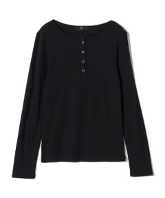 SHIPS / シップス Tシャツ | 《予約》SHIPS Colors:〈手洗い可能〉シアー ドライタッチ ヘンリーネック TEE◆