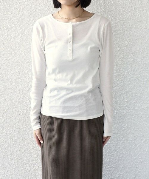 SHIPS / シップス Tシャツ | 《予約》SHIPS Colors:〈手洗い可能〉シアー ドライタッチ ヘンリーネック TEE◆ | 詳細3