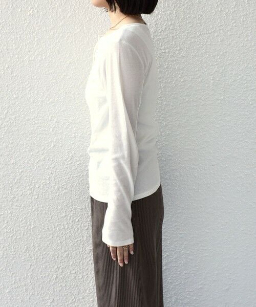 SHIPS / シップス Tシャツ | 《予約》SHIPS Colors:〈手洗い可能〉シアー ドライタッチ ヘンリーネック TEE◆ | 詳細4