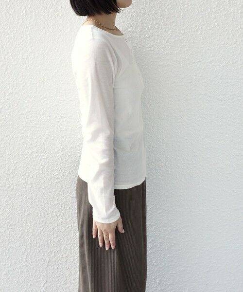 SHIPS / シップス Tシャツ | 《予約》SHIPS Colors:〈手洗い可能〉シアー ドライタッチ ヘンリーネック TEE◆ | 詳細6