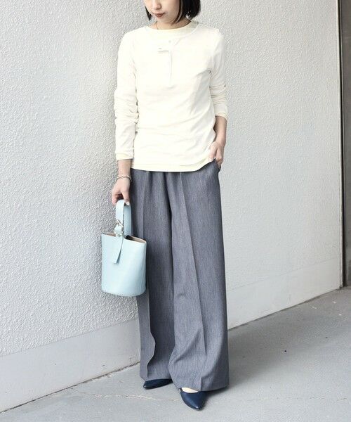 SHIPS / シップス Tシャツ | 《予約》SHIPS Colors:〈手洗い可能〉シアー ドライタッチ ヘンリーネック TEE◆ | 詳細7