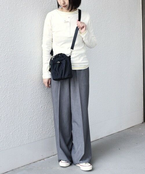 SHIPS / シップス Tシャツ | SHIPS Colors:〈手洗い可能〉シアー ドライタッチ ヘンリーネック TEE◇ | 詳細9